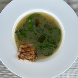 Utazi & Spinach Clear Soup